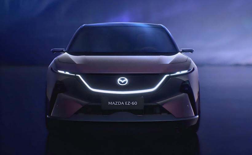 ຮູບພາບທາງການຂອງ Mazda EZ - 60. ການອອກແບບແມ່ນອະນາຄົດທີ່ສຸດ. ມັນຈະເຮັດໃຫ້ການເປີດຕົວຄັ້ງທໍາອິດໃນວັນທີ 23 ເດືອນເມສາ.